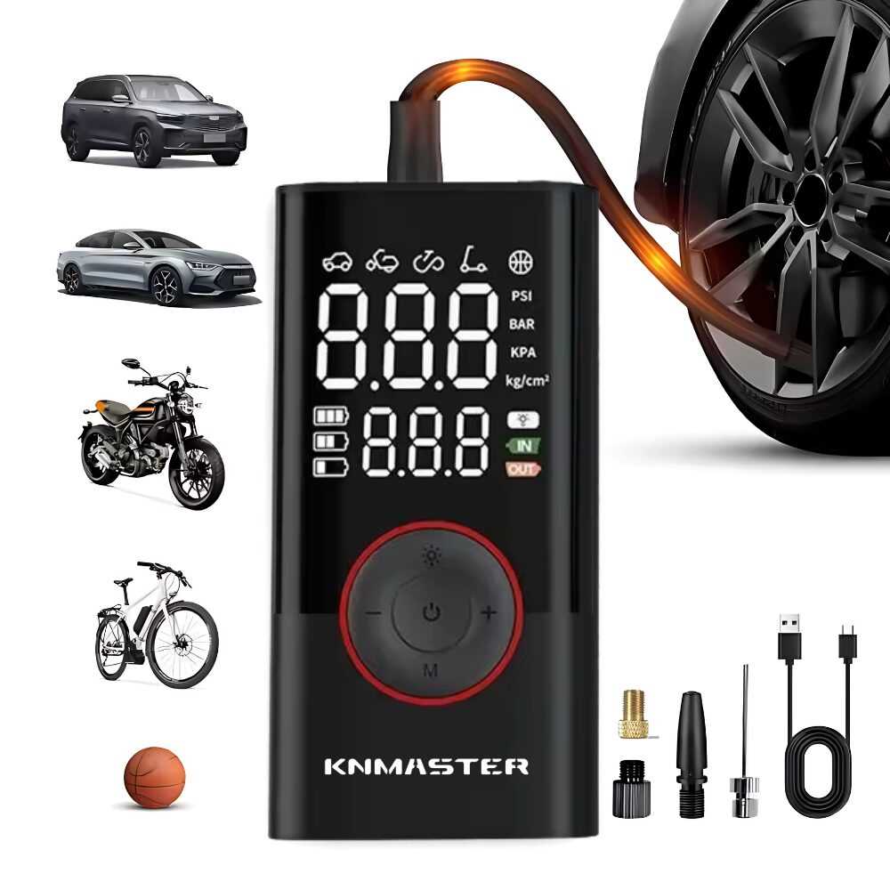 KNMASTER LP200-150 PSI DİJİAL GÖSTERGELİ ŞARJLI HAVA POMPASI