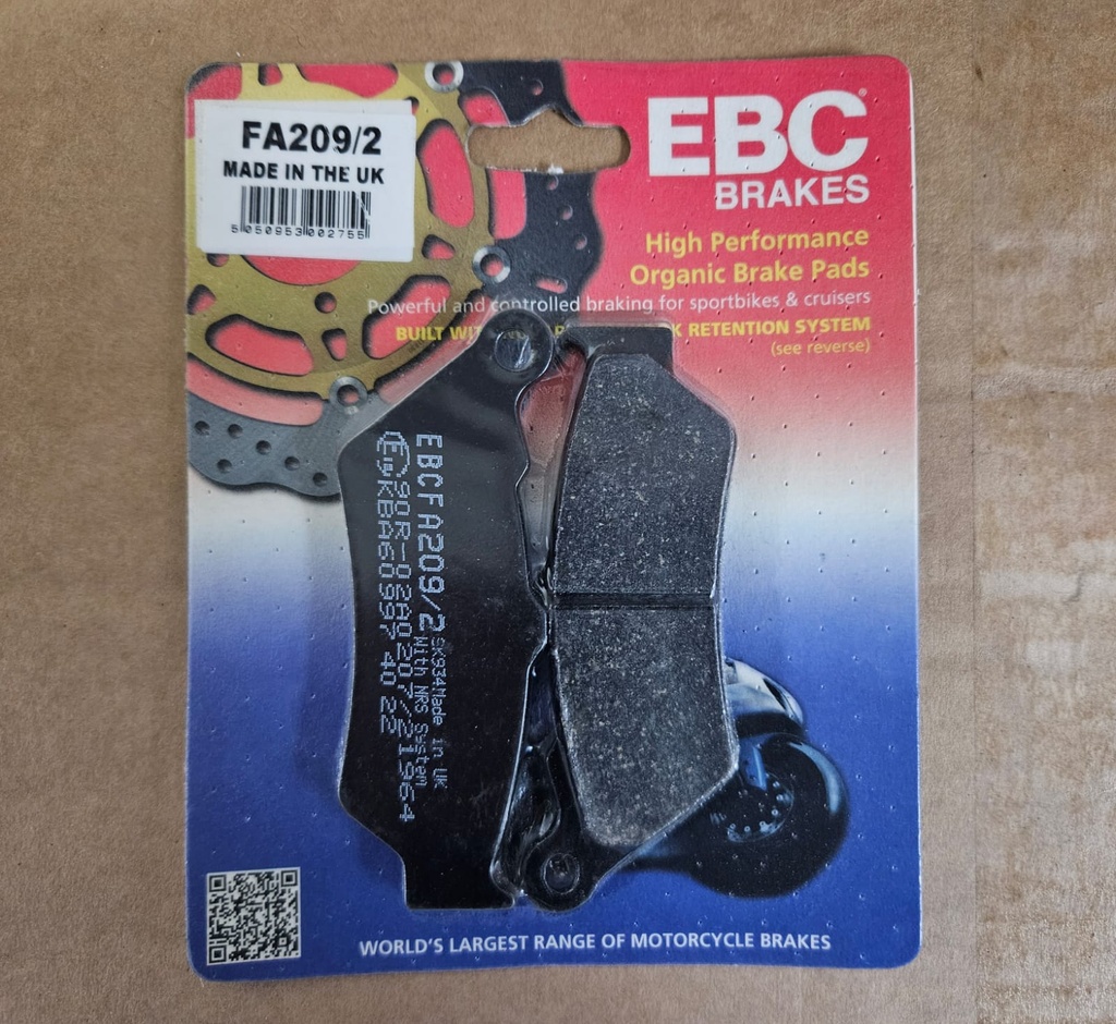 EBC FA209/2 ORGANİC FREN BALATASI 