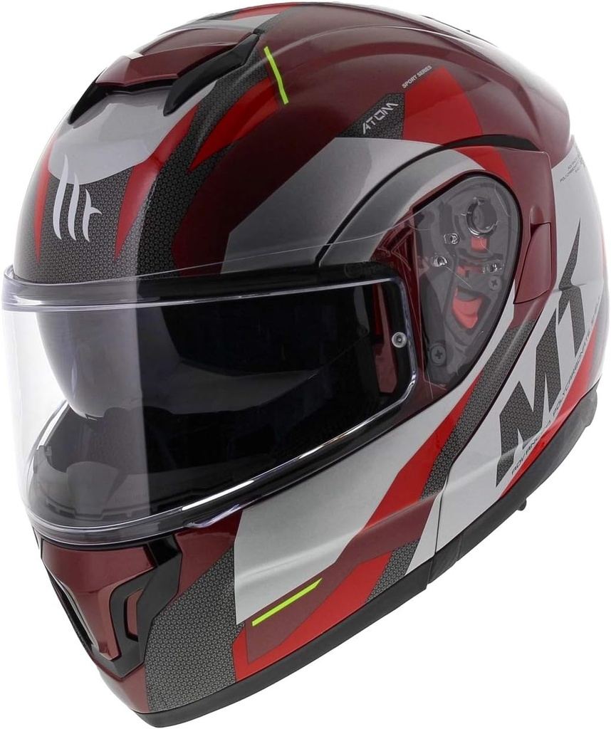 MT ATOM KIRMIZI GÜNEŞ VİZÖRLÜ ÇENE AÇILIR KASK