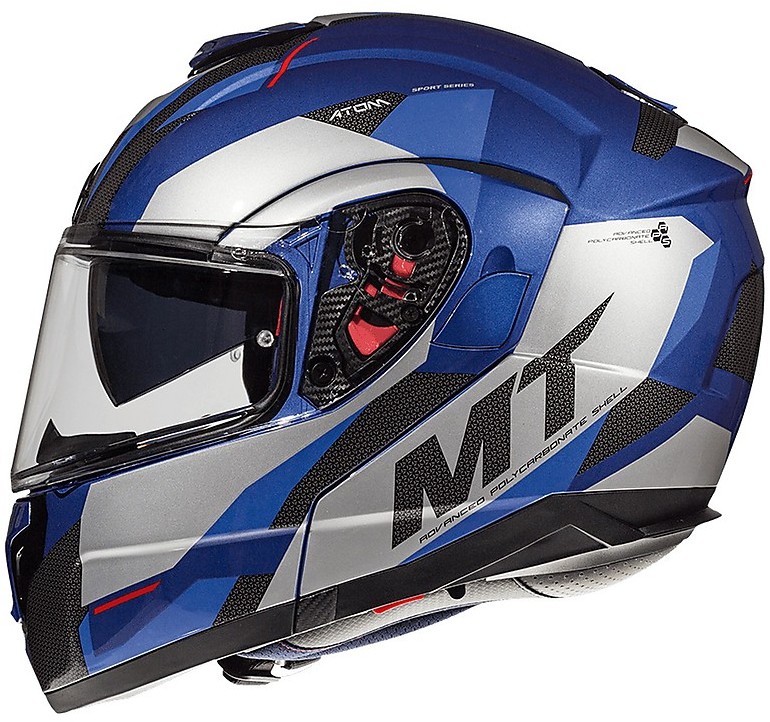 MT ATOM MAVİ GÜNEŞ VİZÖRLÜ ÇENE AÇILIR KASK