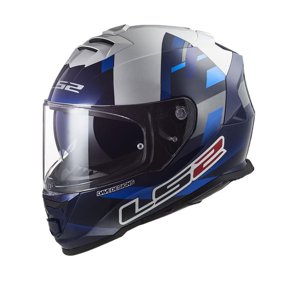 LS2 STORM 2 MCPHEE REPLİCA MAVİ BEYAZ KAPALI KASK 