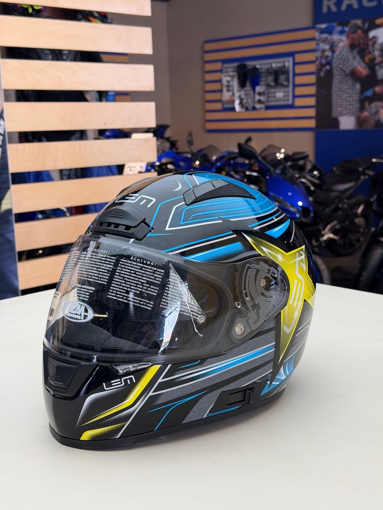 LEM STAR 140 SARI MAVİ GÜNEŞ VİZÖRLÜ FULL FACE KASK