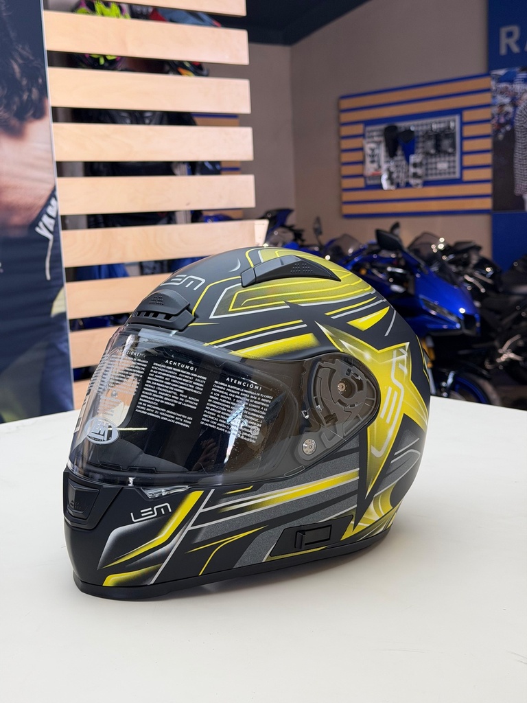 LEM STAR 140 SARI SİYAH GÜNEŞ VİZÖRLÜ FULL FACE KASK 