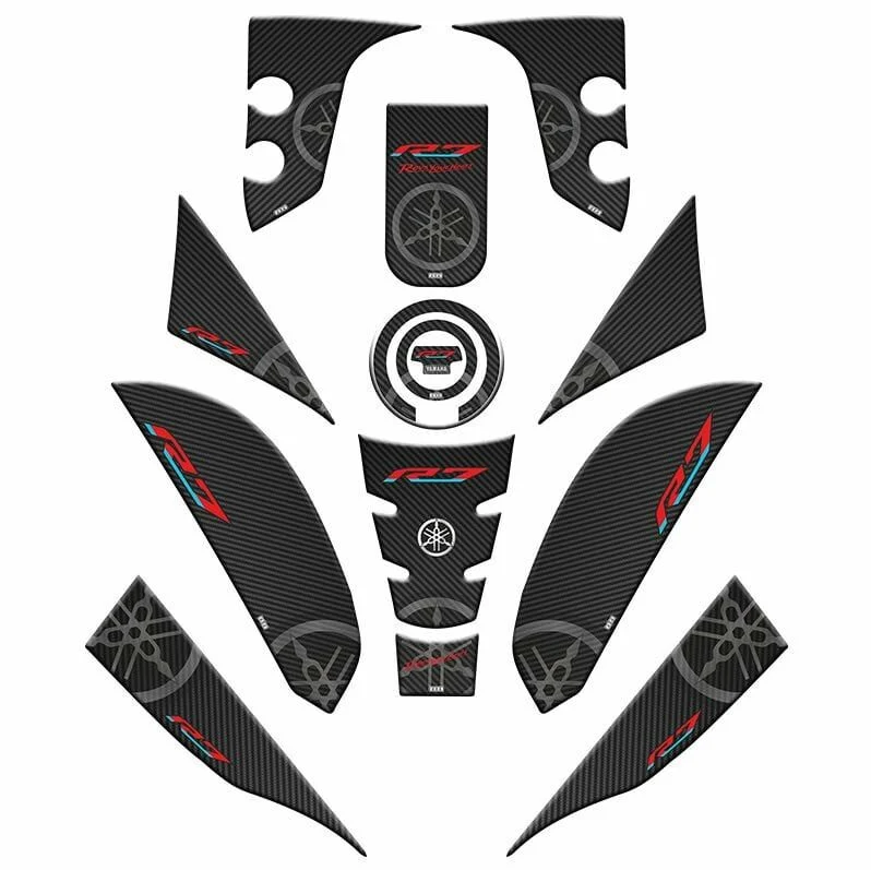 YAMAHA R7 2021-2024 UYUMLU FULL TANK PAD SET 006 