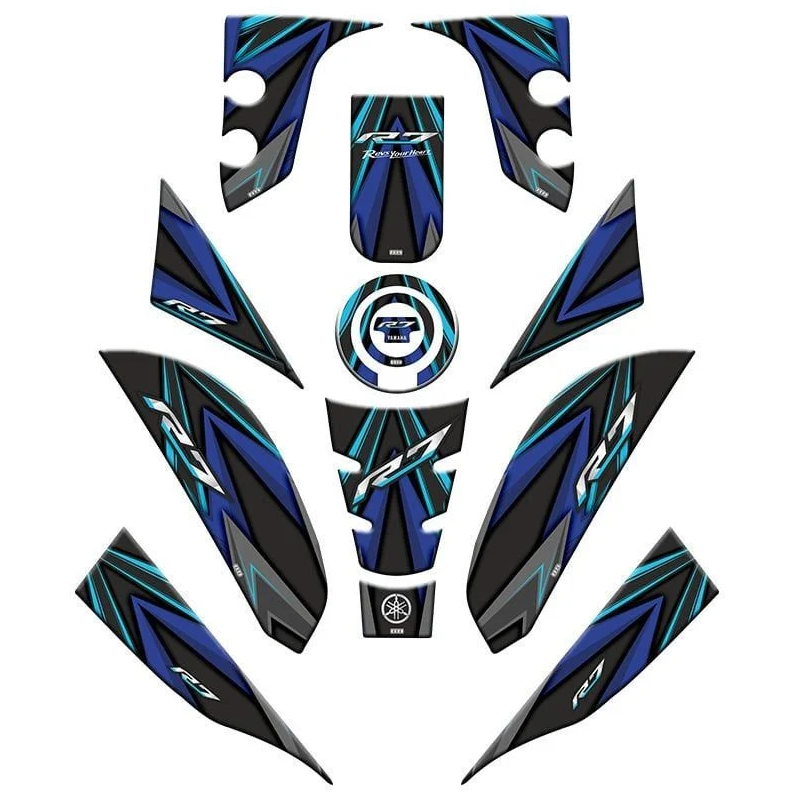 YAMAHA R7 2021-2024 UYUMLU FULL TANK PAD SET 004 