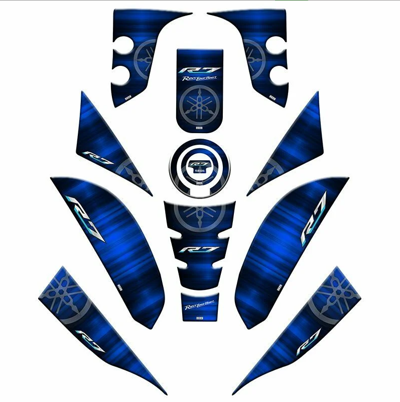 YAMAHA R7 2021-2024 UYUMLU FULL TANK PAD SET 003 