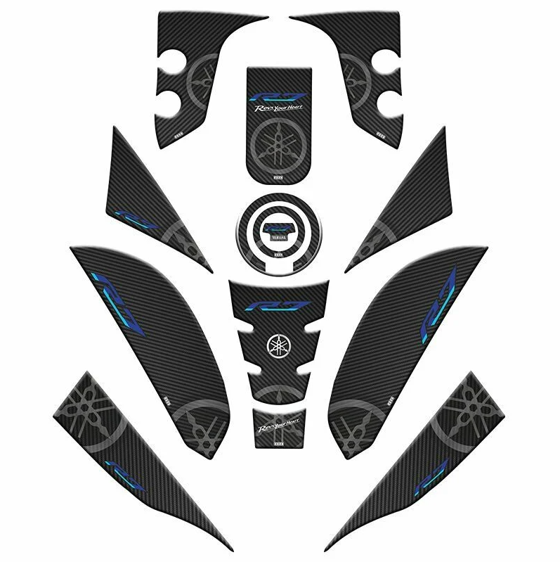 YAMAHA R7 2021-2024 UYUMLU FULL TANK PAD SET 002 