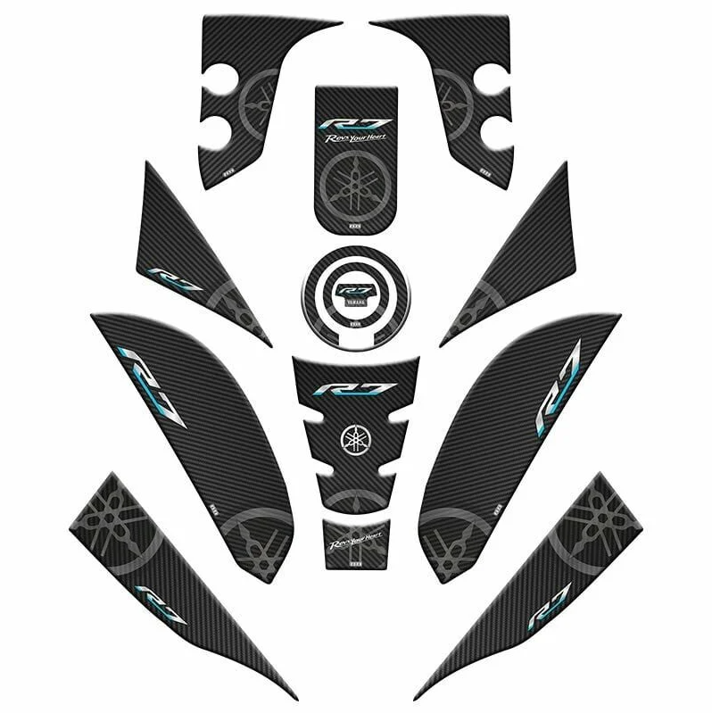 YAMAHA R7 2021-2024 UYUMLU FULL TANK PAD SET 001 