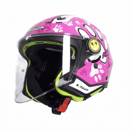 LS2 FUNNY 2 PAWS PEMBE ÇOCUK YARIM KASK 