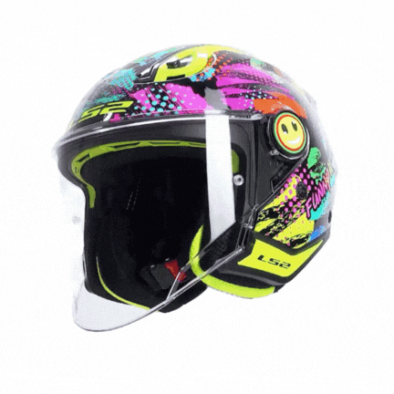 LS2 FUNNY 2 JOY SİYAH ÇOCUK YARIM KASK 