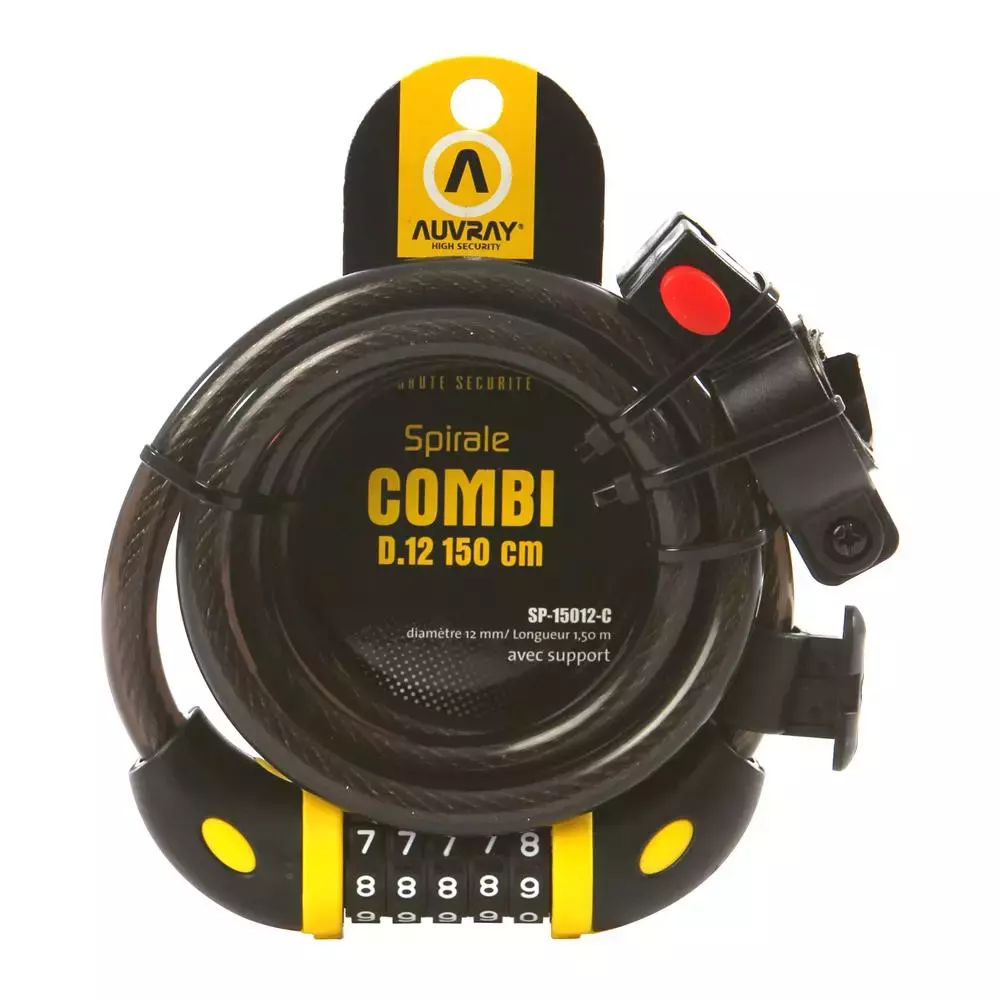AUVRAY COMBİ SPİRAL ŞİFRELİ KİLİT 150CM