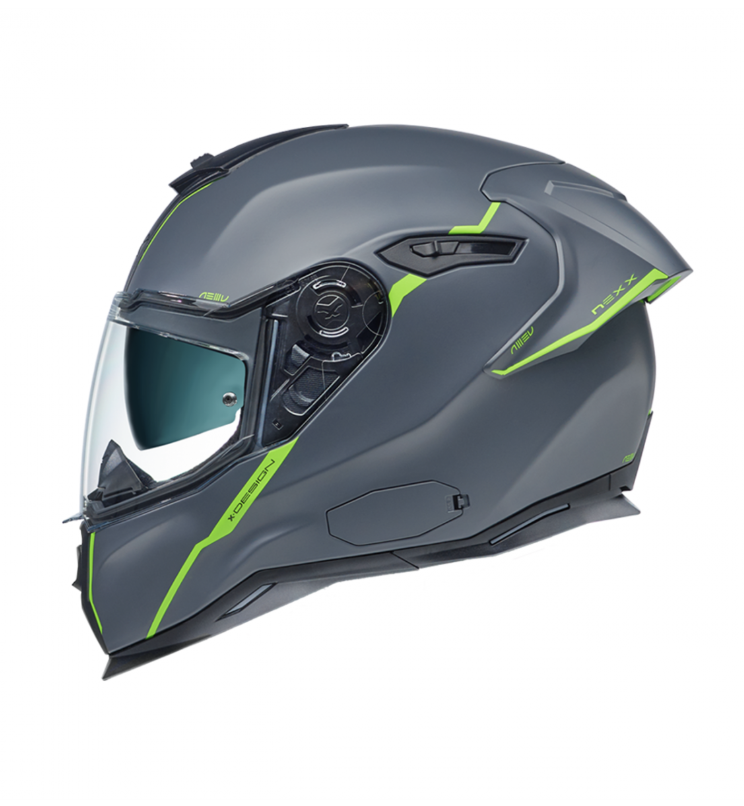 NEXX SX.100R SHORTCUT MAT GRİ NEON KAPALI KASK