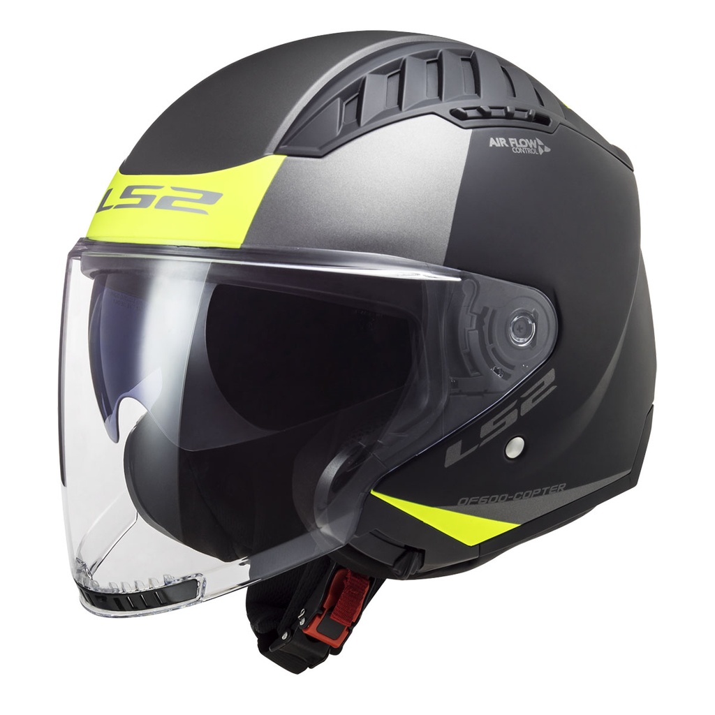 LS2 COPTER 2 URBANE MAT SİYAH-NEON SARI AÇIK KASK