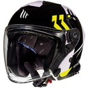 MT THUNDER 3 BEYAZ NEON GÜNEŞ VİZÖRLÜ YARIM KASK 