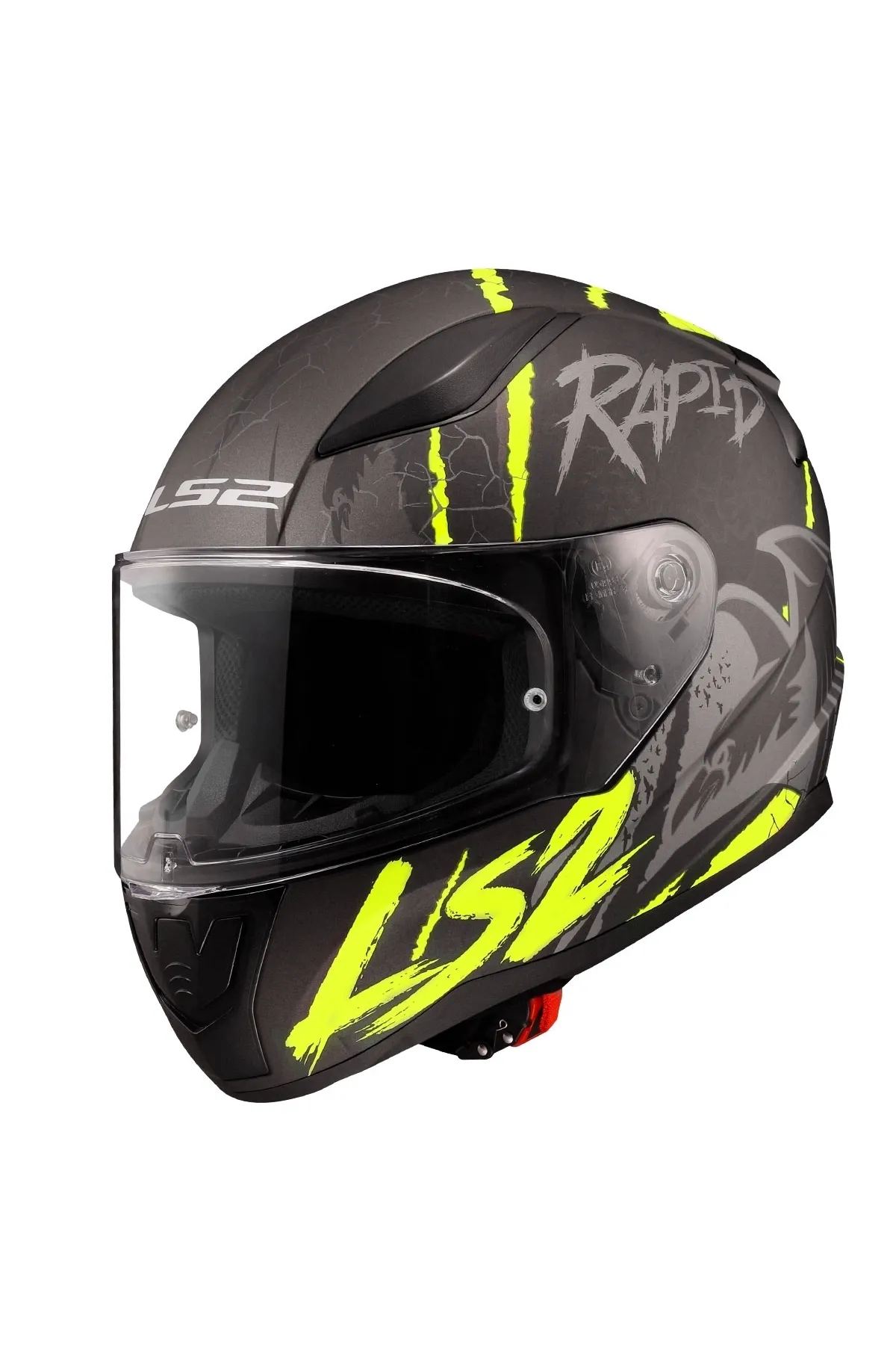 LS2 RAPID NAUGHTY SİYAH-NEON KAPALI KASK